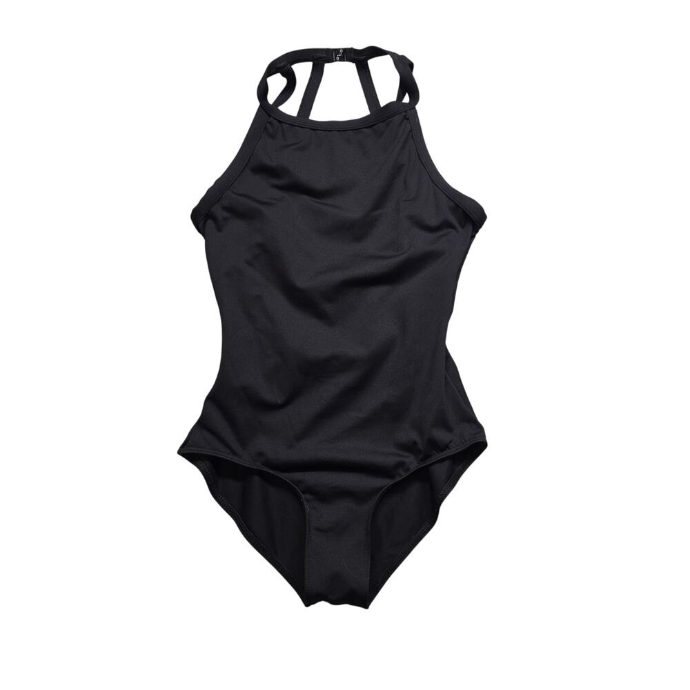 Lulli Dancewear LUB287 Black Halter Leotard Size S Strappy Back
